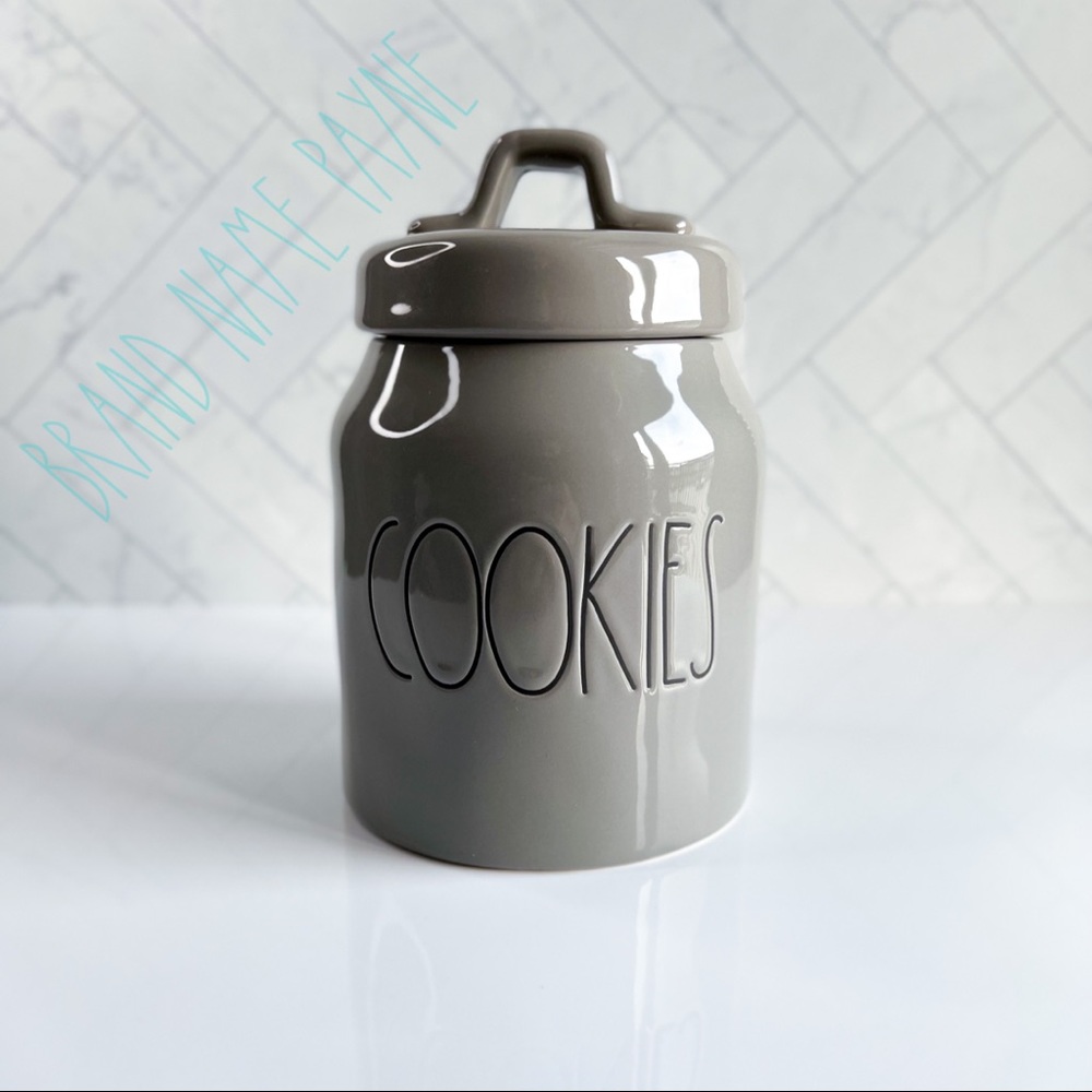 Rae Dunn Mini Cookies Canister (Gray)